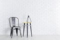 Metal chair in room Royalty Free Stock Photo