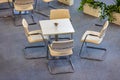 Metal Chairs Table Royalty Free Stock Photo