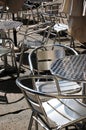 Metal chairs and tables