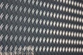 Metal checker plate with oblique focus Royalty Free Stock Photo