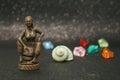 METAL CHESS PIECE - THE WITCH AND THE TREASURE Royalty Free Stock Photo