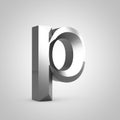 Metal chiseled letter P lowercase