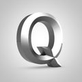 Metal chiseled letter Q uppercase