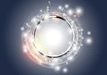 Metal chrome ring with light circles Royalty Free Stock Photo