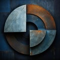 Metal Circle Abstract: Cubism Vertigo Minimalism By Mardinal Smiland Royalty Free Stock Photo