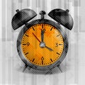 Metal Classic Style Alarm Clock. Royalty Free Stock Photo