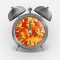 Metal Classic Style Alarm Clock. Royalty Free Stock Photo
