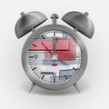 Metal Classic Style Alarm Clock. Royalty Free Stock Photo