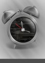 Metal Classic Style Alarm Clock. Royalty Free Stock Photo