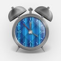 Metal Classic Style Alarm Clock. Royalty Free Stock Photo