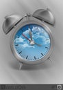 Metal Classic Style Alarm Clock Royalty Free Stock Photo