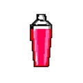 metal cocktail shaker game pixel art vector illustration Royalty Free Stock Photo