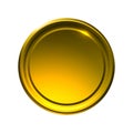 Metal Coin Gold Button Icon Medal Template Vector Royalty Free Stock Photo