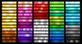 Metal and Color Gradient Collection of Swatches Royalty Free Stock Photo