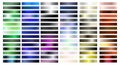 Metal and Color Gradient Collection of Swatches Royalty Free Stock Photo