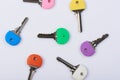 Metal colorful key background