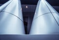 Metal column in modern futuristic architecture