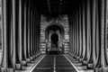 Metal columns and abutments of  Bir Hakeim bridge. in Paris Royalty Free Stock Photo