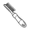 Metal Comb Icon. Doodle Hand Drawn or Outline Icon Style Royalty Free Stock Photo