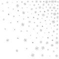 Metal Confetti Background White Vector. Snow Fall Illustration. Silver Dot Transparent.