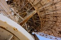 The metal construction of The Big Dish telescope at Carnarvon Space and Technology Museum, Western Australia