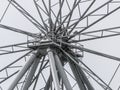 Metal construction ferris wheel background