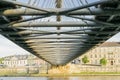 Metal construction pedestrian bridge