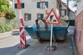 Construction Site Debris Container Full Royalty Free Stock Photo