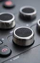 Metal Control Knob On Electronic Controller Macro Royalty Free Stock Photo