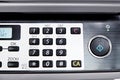 Metal control panel of big copier Royalty Free Stock Photo