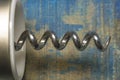 Metal corkscrew detail Royalty Free Stock Photo