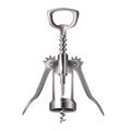 Metal corkscrew on a white Royalty Free Stock Photo