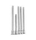 Metal countersunk screws on white. Hardware tool Royalty Free Stock Photo