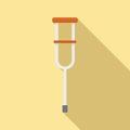 Metal crutches icon, flat style Royalty Free Stock Photo