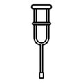 Metal crutches icon, outline style Royalty Free Stock Photo