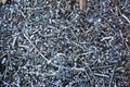 Metal cuttings from manufacturing process Royalty Free Stock Photo