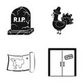 Metal, design, equipment and other web icon in black style.door, elevator, pen, icons in set collection.