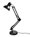Metal desktop lamp, black lamp, isolated