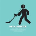 Metal Detector Black Graphic Symbol