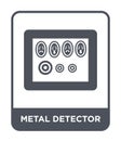 metal detector icon in trendy design style. metal detector icon isolated on white background. metal detector vector icon simple Royalty Free Stock Photo