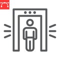 Metal detector line icon Royalty Free Stock Photo