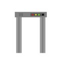 Metal detector. Safety frame. Checking dangerous items. Royalty Free Stock Photo