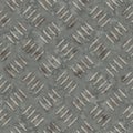 Metal diamond pattern non-skid gray wrap around texture seamless tile. Pattern style of steel floor for background Royalty Free Stock Photo