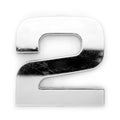 Metal digit - 2 Royalty Free Stock Photo