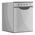 Metal dishwasher icon, cartoon style