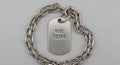 Metal dog tag with \