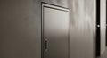 Metal Door in a Dark Corridor Royalty Free Stock Photo