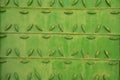 Metal door with forged pattern and green paint Royalty Free Stock Photo