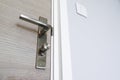 Metal door handle Royalty Free Stock Photo