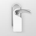 Metal Door Handle Lock with Hanger Isolated on Background